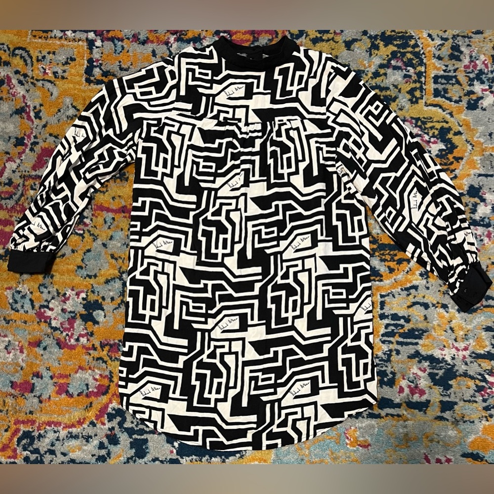 H&M X Richard Allen Geometric Print Shirtdress - Picture 5 of 10